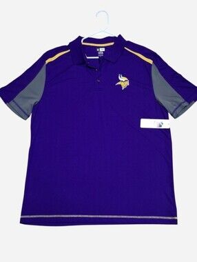 NFL Purple & Gray Minnesota Vikings Polo NWT